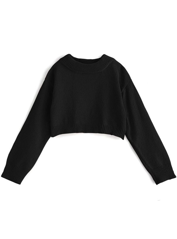 日本 GRL - 甜美一字領針織毛衣-春櫻粉 (F)