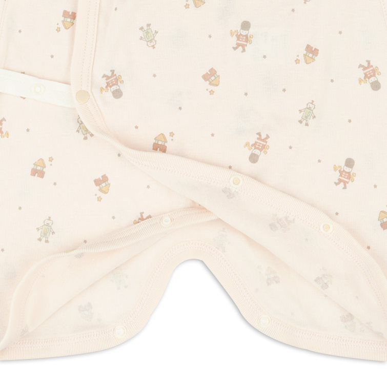 akachan honpo - 新生兒內衣6件組 長袖-按扣款 玩具-綠色 (肚衣:50cm 蝴蝶裝:50~60cm)