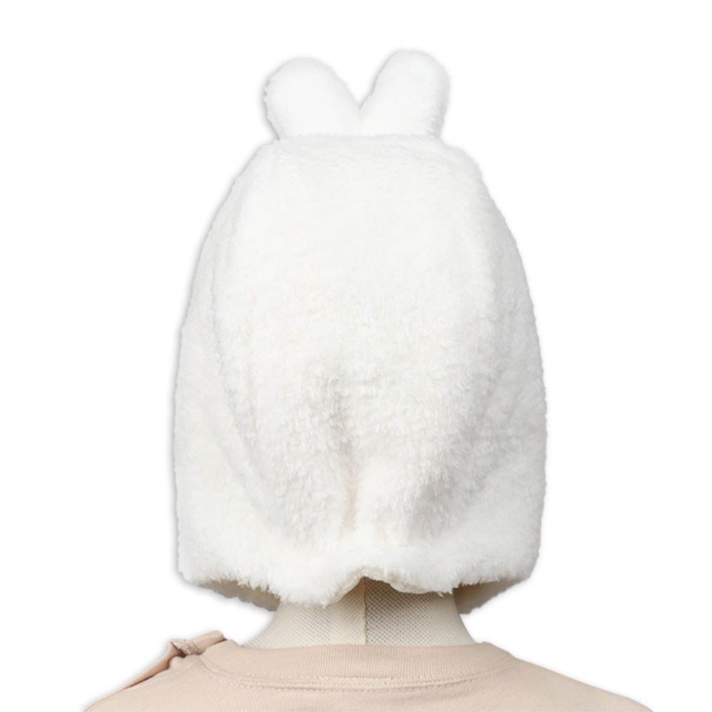 刷毛帽--動物-米白色