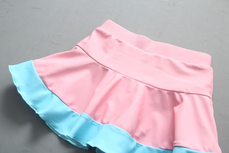 女寶長袖泳裝套裝(附帽子)-鳳梨水果汁-淺粉+藍