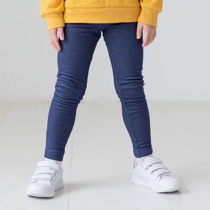 日本 Chil2 - [熱銷]刷毛保暖彈力長褲-中格紋-藍綠系