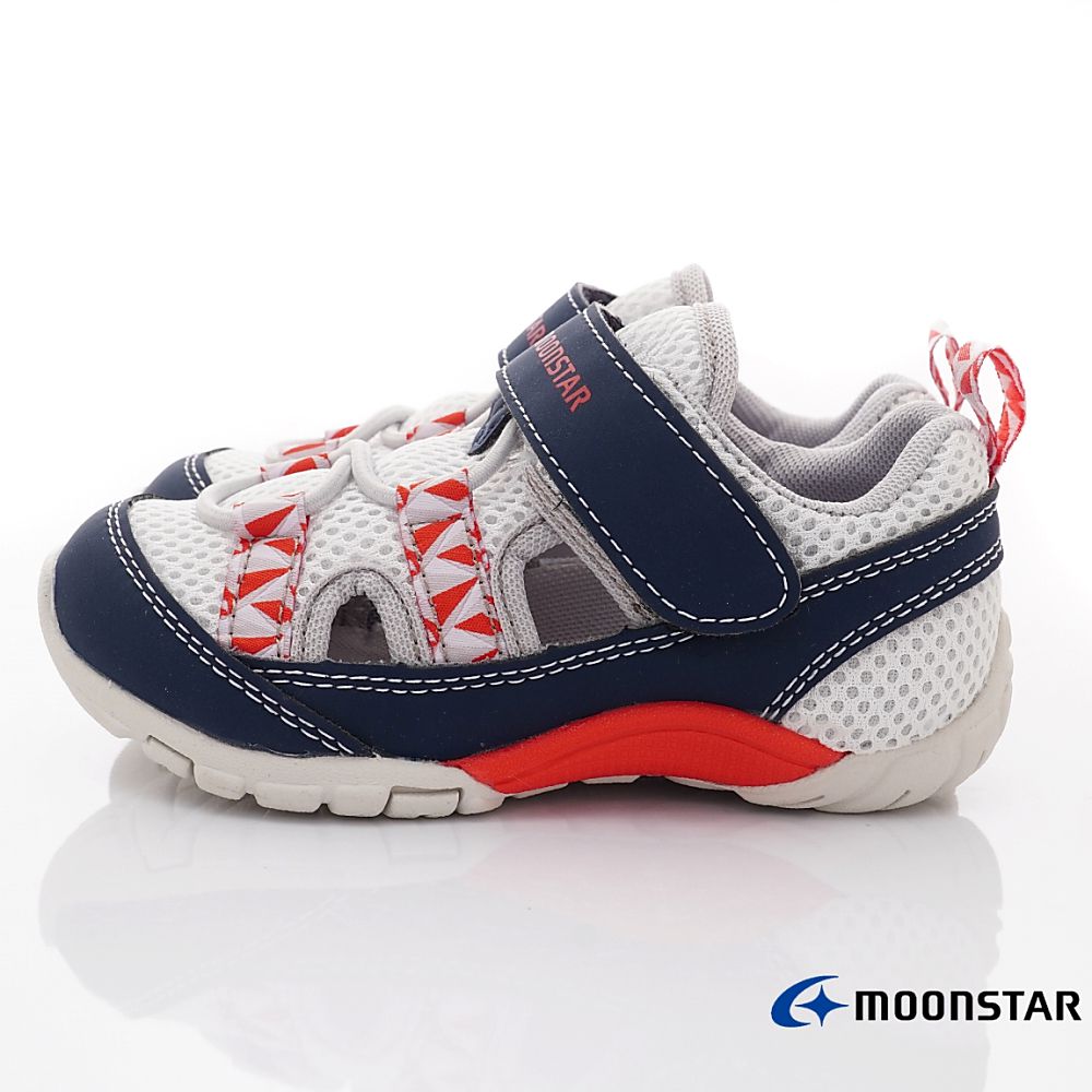 MOONSTAR日本月星 - 透氣寶寶學步鞋(寶寶段)-白藍