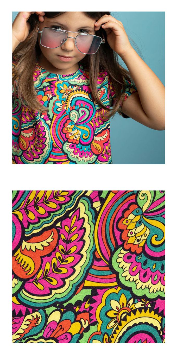 英國 SLEEP NO MORE - 100% 有機棉兒童圓領長袖上衣-綺麗世界