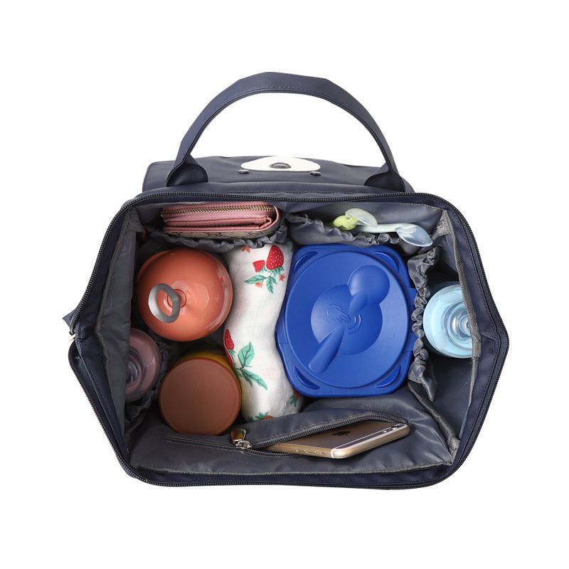 insular - 防水防污多功能大容量後背包/媽媽包/待產包-猴子-咖啡色 (26x15x45cm)