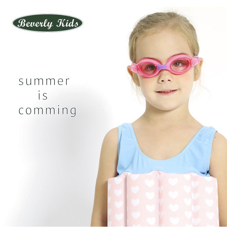 德國 BeverlyKids - 兒童泳鏡-黑紅色 (4歲以上 [45~58cm])