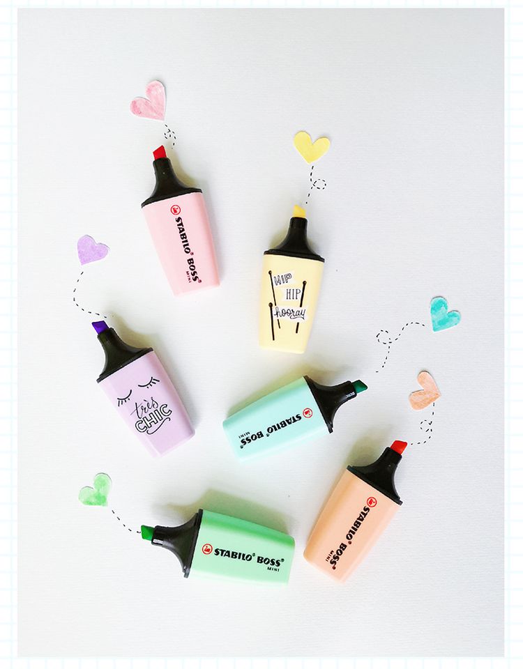 STABILO思筆樂 - 波士馬卡龍色系迷你螢光筆3色(淡薄荷綠/淡桃色/淡紫色)