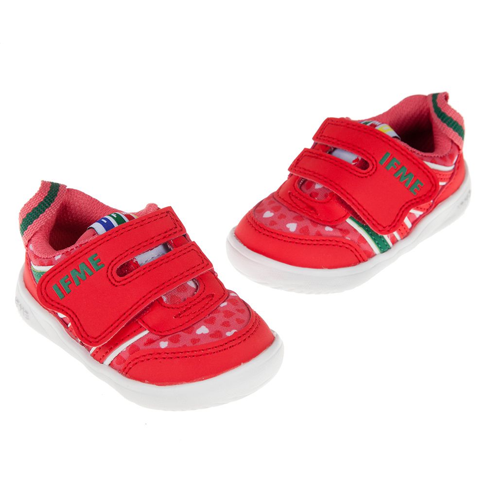 日本IFME - 日本IFME紅色愛心超輕量寶寶機能學步鞋