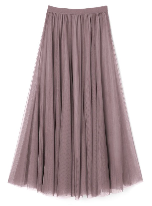 日本 GRL - 飄逸顯瘦雙層傘紗裙-天使白 (M)