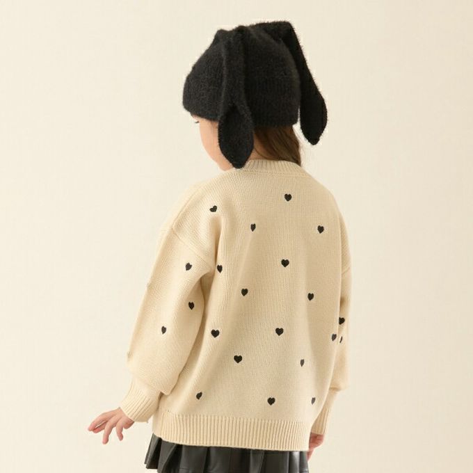 日本 Lycee mine - 可機洗 低調刺繡印花針織上衣-淺藍