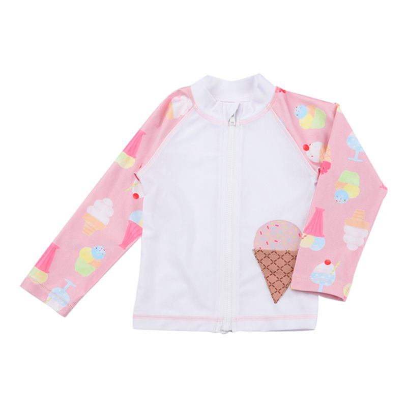 akachan honpo - 防曬泳衣＆連身泳衣-冰淇淋-粉紅色