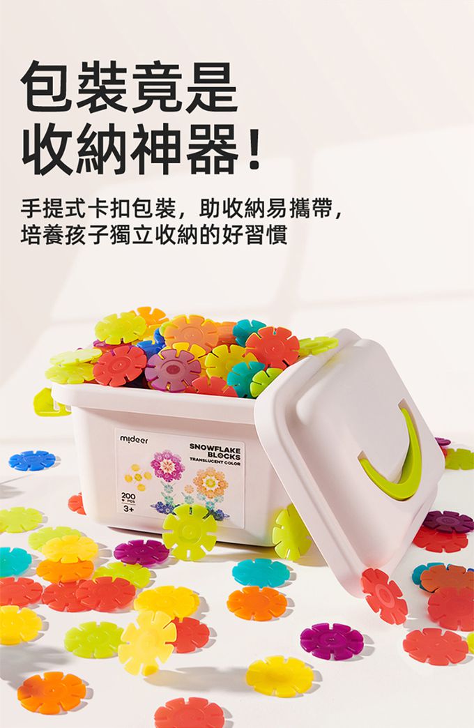 MiDeer - 多彩透光雪花片(500片)