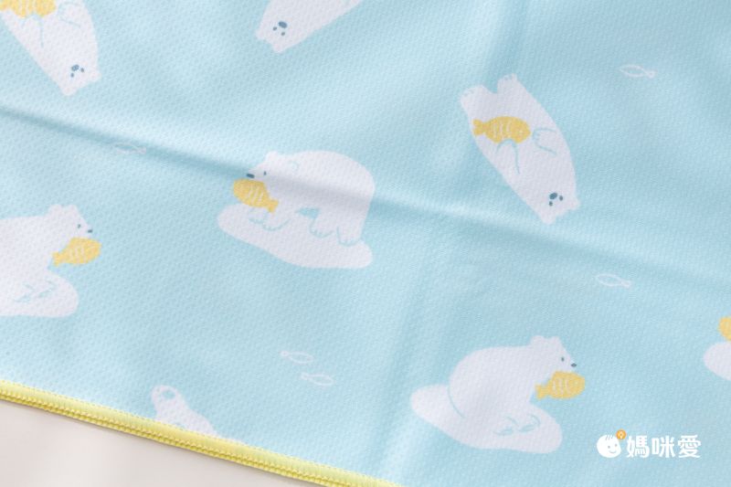 日本 LIV HEART - 抗UV水涼感巾(附收納袋)-檸檬企鵝 (30x100cm)