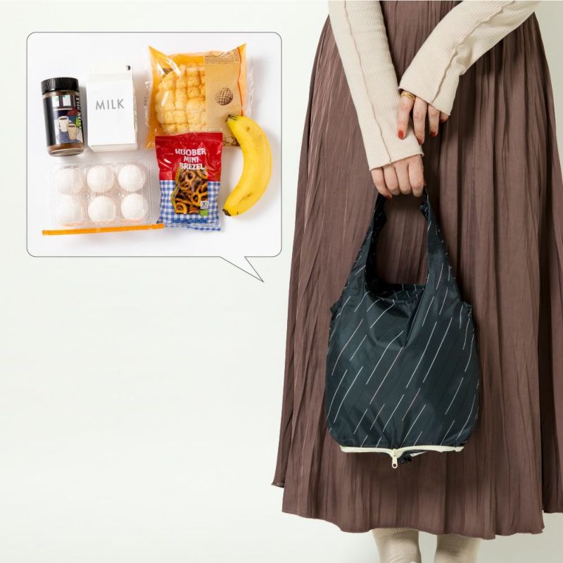 日本 IROHA - 可摺疊收納 寬底便利環保購物袋-設計款-貓咪時光 (SS(18x38x10cm))-容量4L/耐重6KG