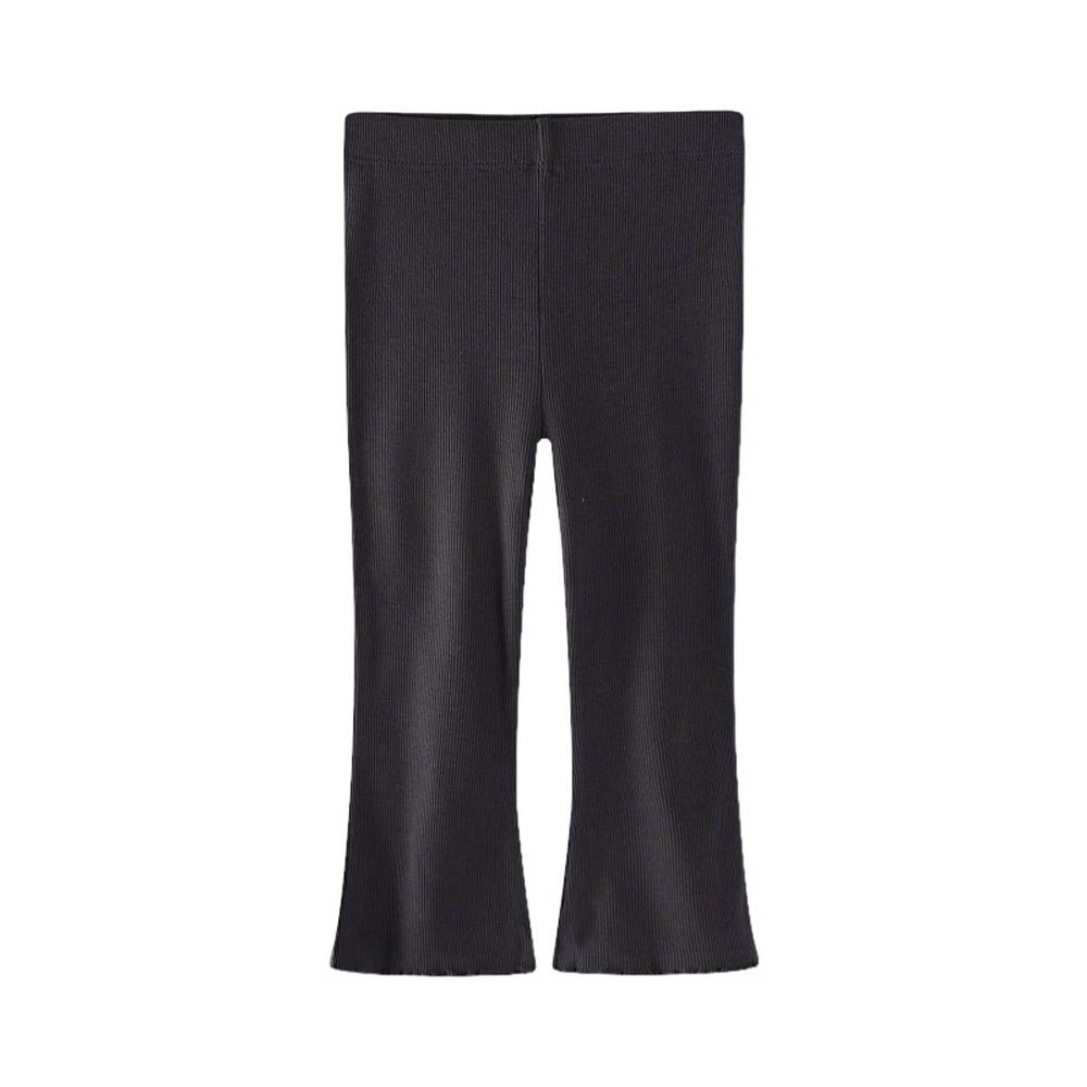 腰鬆緊微喇叭內搭褲-太空灰