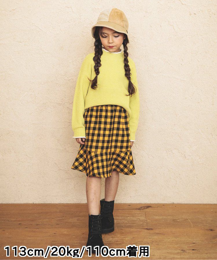 日本 BREEZE - 撞色滾邊落肩針織毛衣-粉x杏