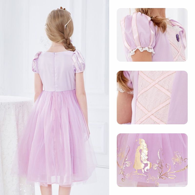 公主系列造型連身裙/萬聖節-卡通人物樂佩-粉紫色