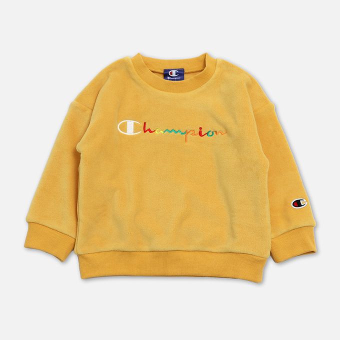 日本 Chil2 - Champion聯名 彩色logo搖粒絨長袖上衣-紫