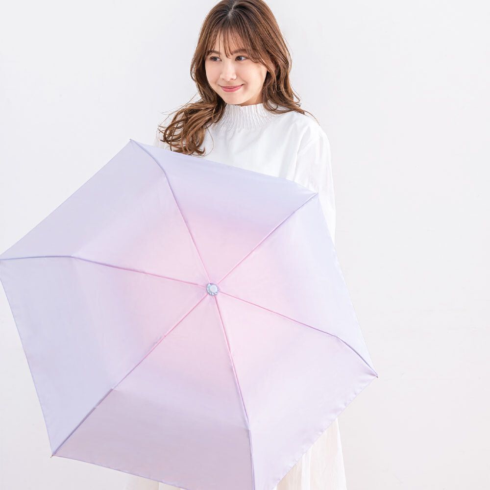 日本中谷 - 耐強風輕量折疊傘/晴雨兩用傘-夢幻漸層-薰衣草 (傘骨50cm)