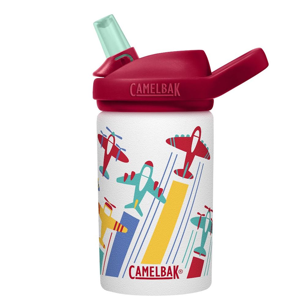 CamelBak - EDDY+ 兒童吸管單層不鏽鋼水瓶-噴射飛機-400ml