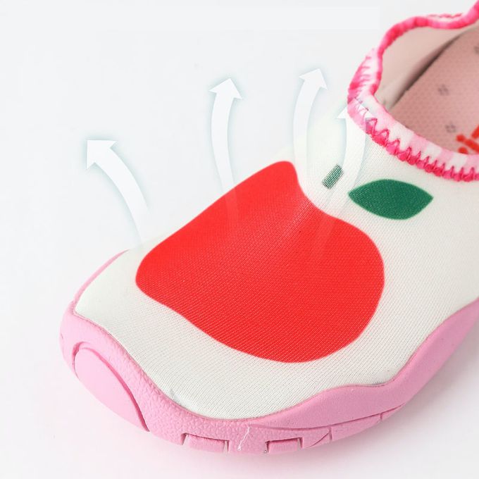 韓國 OZKIZ - 洞洞輕量/防滑兒童沙灘鞋/戲水鞋-紅蘋果