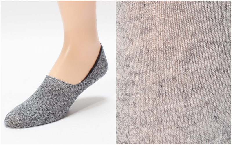 日本 okamoto - 超強專利防滑ㄈ型隱形襪-吸水速乾-粉 (23-25cm)-棉混