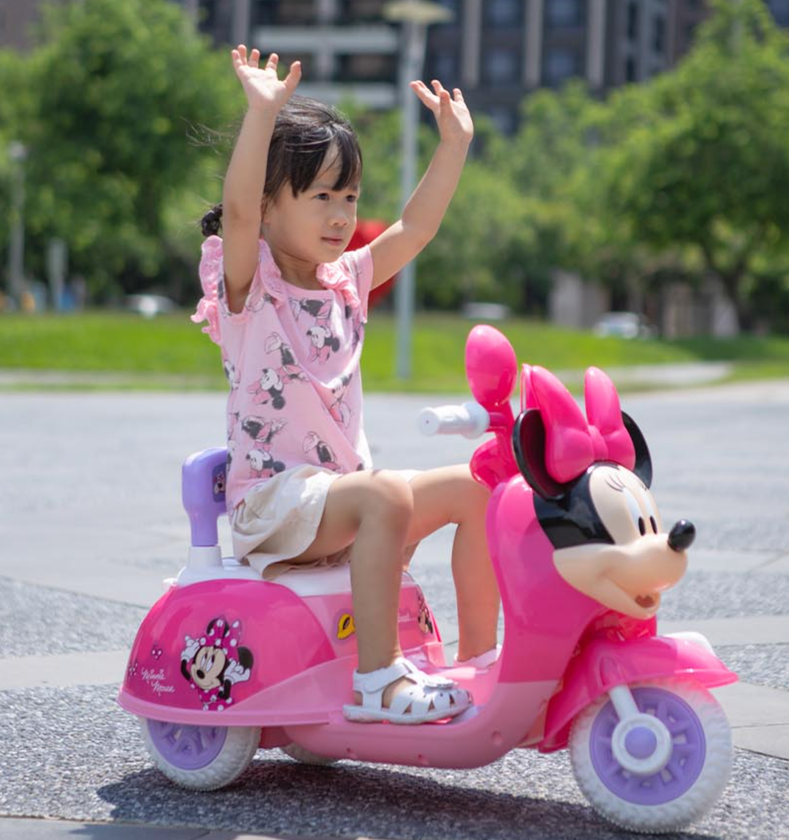 聰明媽咪兒童超跑 - 迪士尼米奇造型 正版授權 兒童電動摩托車-紅黑色
