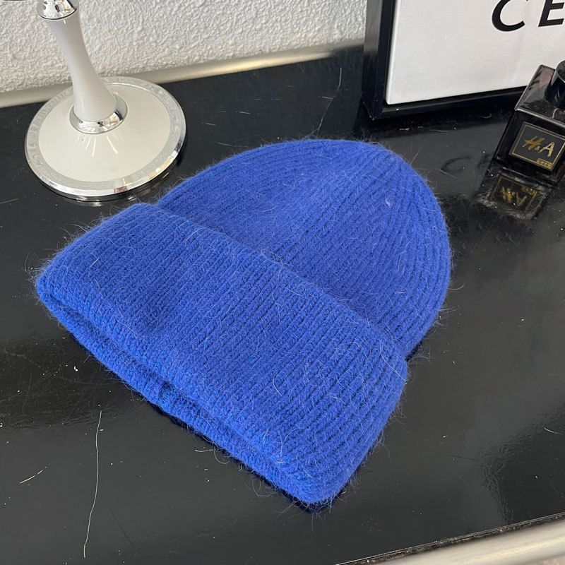 溫柔暖暖針織毛帽(30%兔毛)-米白色 (M（56-58cm）)