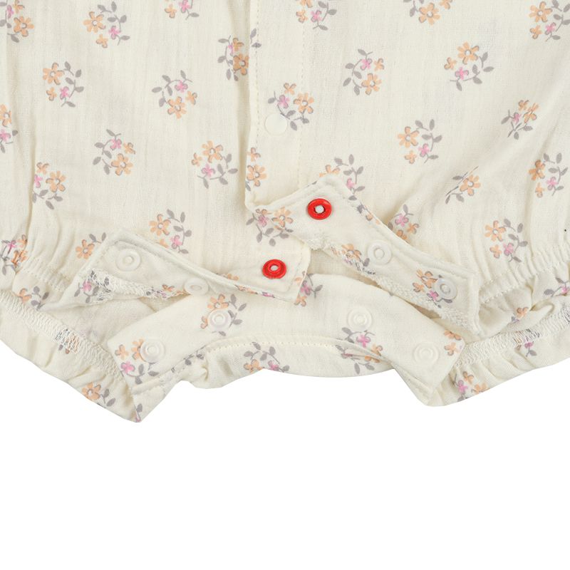 akachan honpo - 包屁衣-穆斯林棉紗 小花-米白色