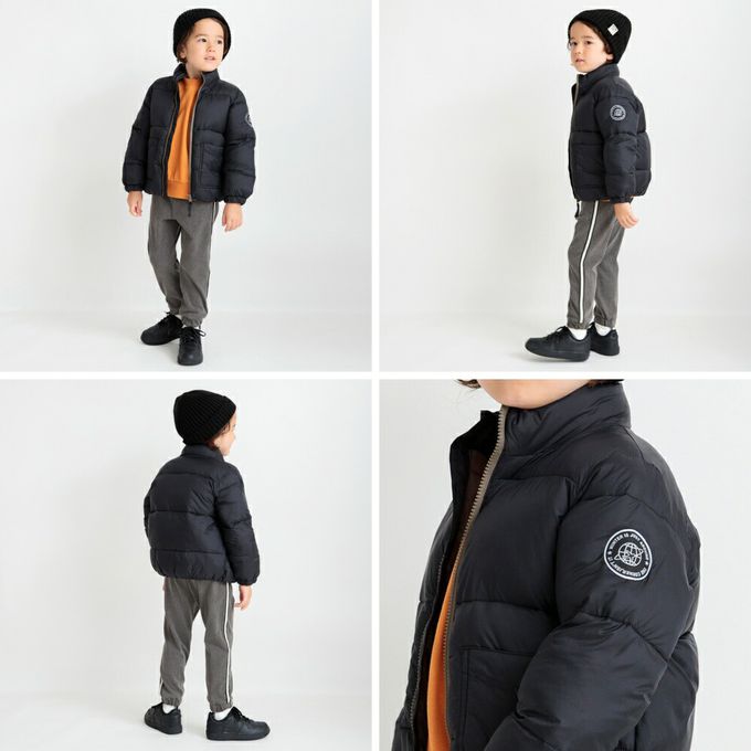 日本 BRANSHES - 酷帥又保暖輕盈鋪棉外套-軍綠x棕