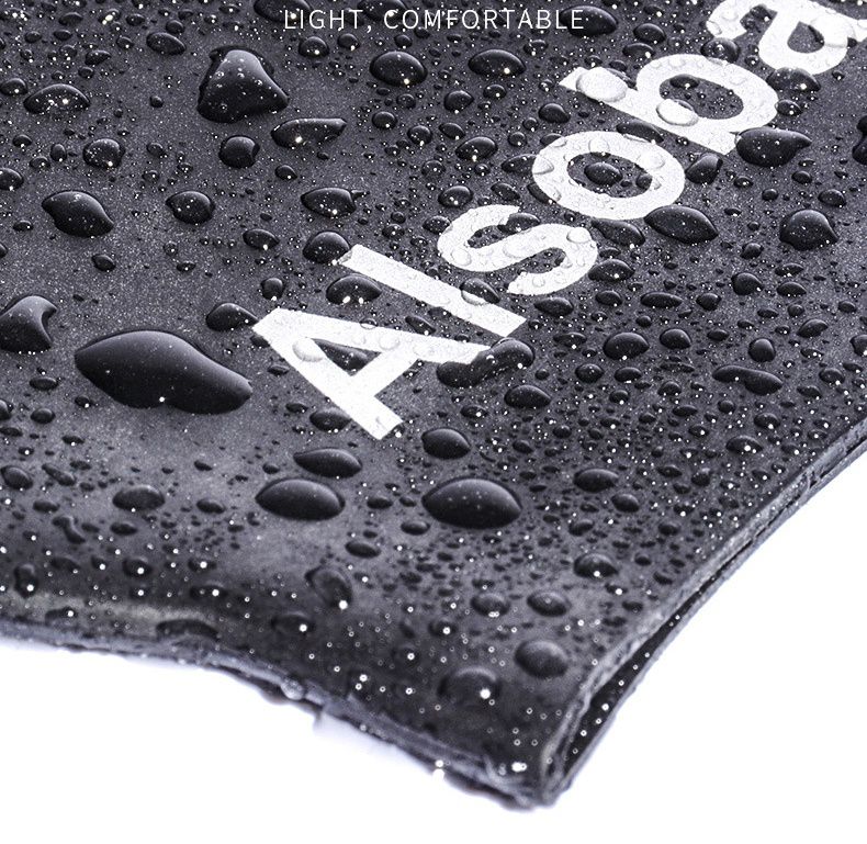 純色矽膠防水泳帽-淺藍色 (頭圍54-58cm)