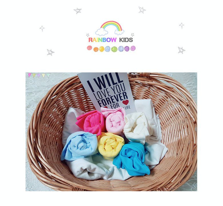 韓國 Rainbowkids - 純棉繽紛糖果色短褲裙-天空藍