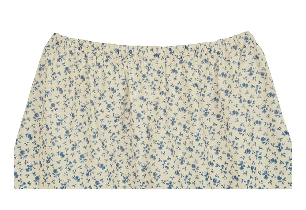 韓國 ULLALA - 玫瑰印花短袖睡衣(兩件式)-藍玫瑰 (FREE)