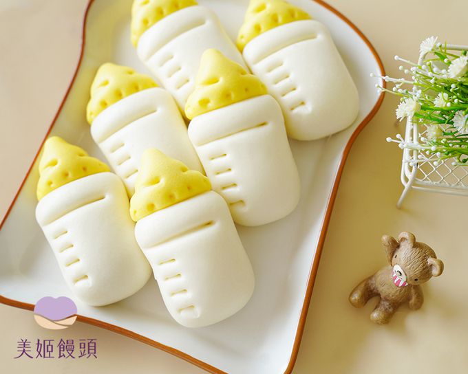 美姬饅頭 - 奶瓶鮮乳造型饅頭-35g*6顆