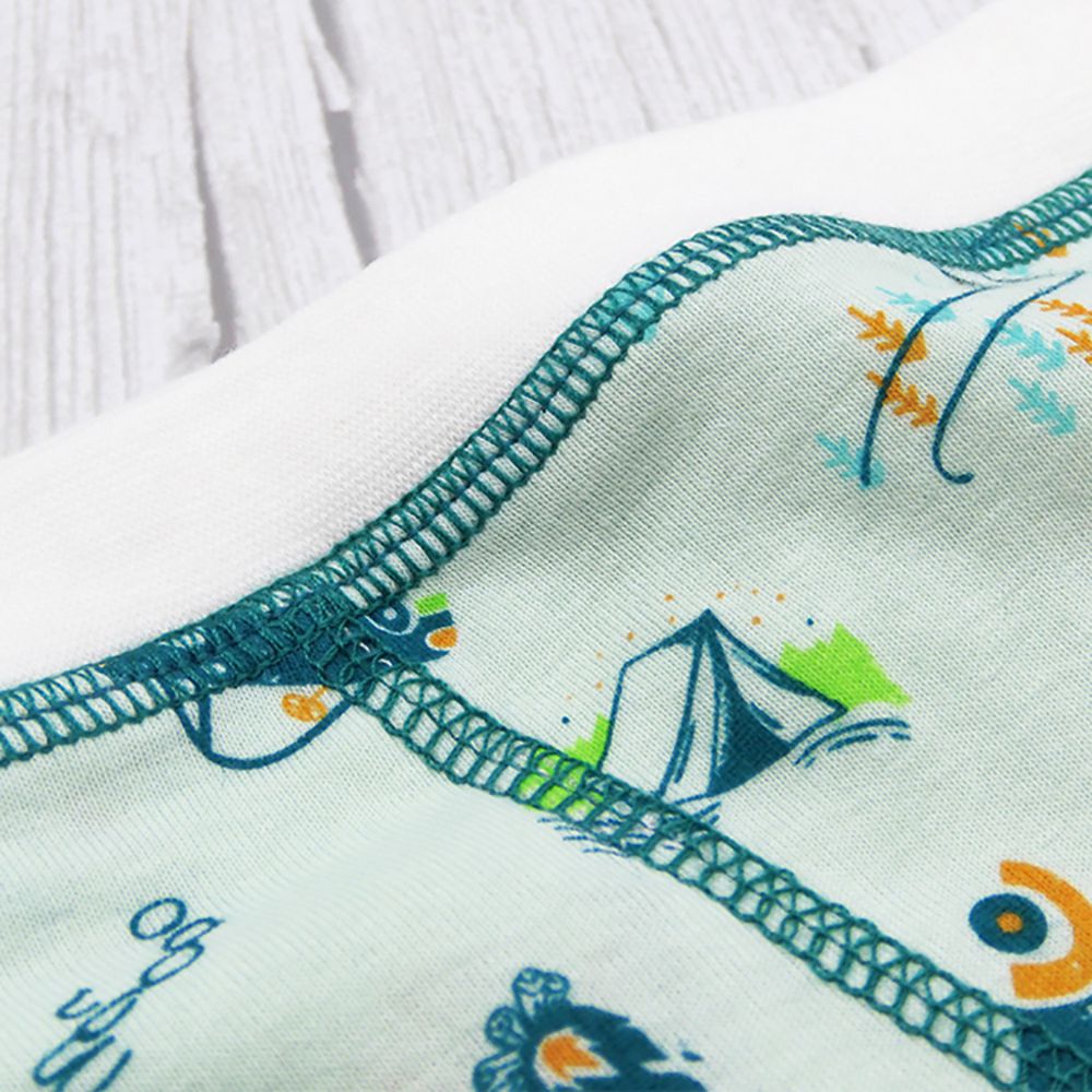 Annypepe - 男童純棉來去露營三角褲-淺綠 (110-150cm)