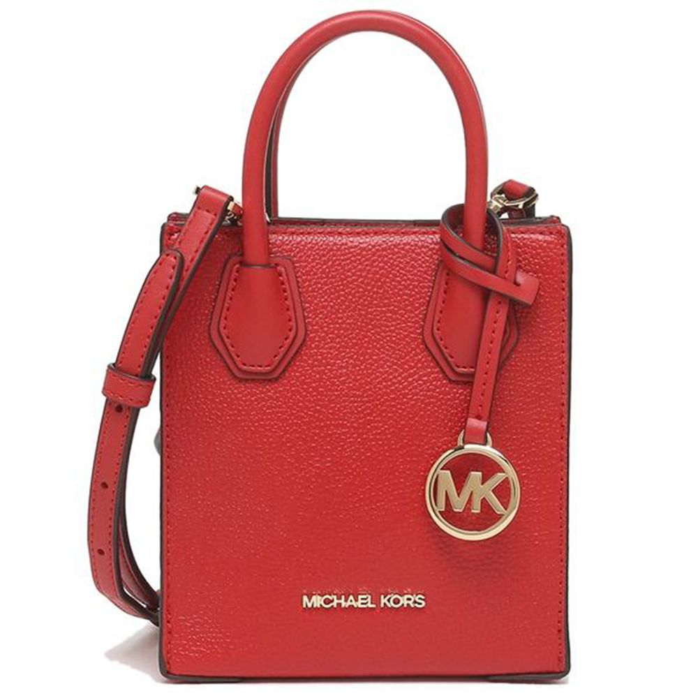 MICHAEL KORS - 皮革迷你手提斜背兩用包-紅