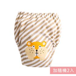 JoyNa - 純棉舒適四層紗3層學習褲-3件入-咖條土撥鼠+隨機2入