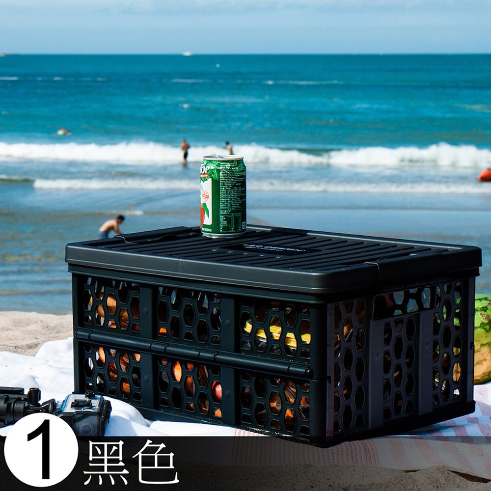 LAQ DESiGN - 多功能折疊式收納箱(附保冷袋及透明防水袋)-黑色
