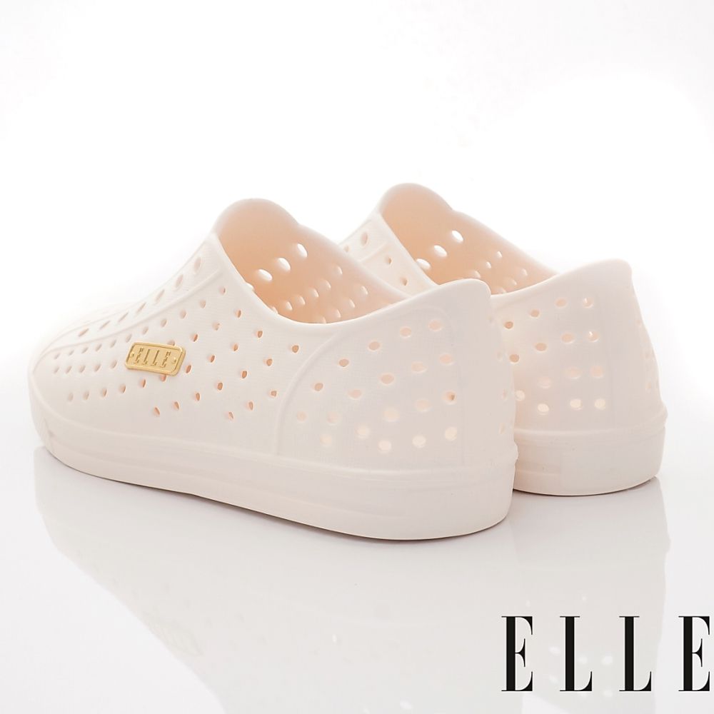 ELLE - 台灣製洞洞輕便鞋(中大童段)-休閒鞋-白