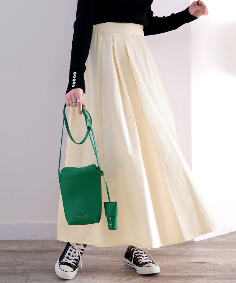 日本 Classical Elf - 修身剪裁垂墜感長裙-深卡其