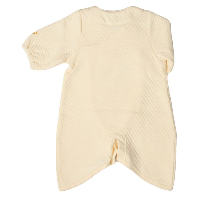 akachan honpo - 長袖舒適連身衣-象牙白色 (50~60cm)