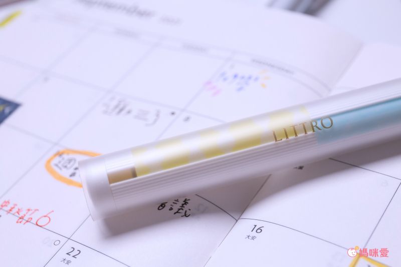 日本文具 Kanmido - LITTRO 便攜筆式口紅便利貼-文青線條-灰