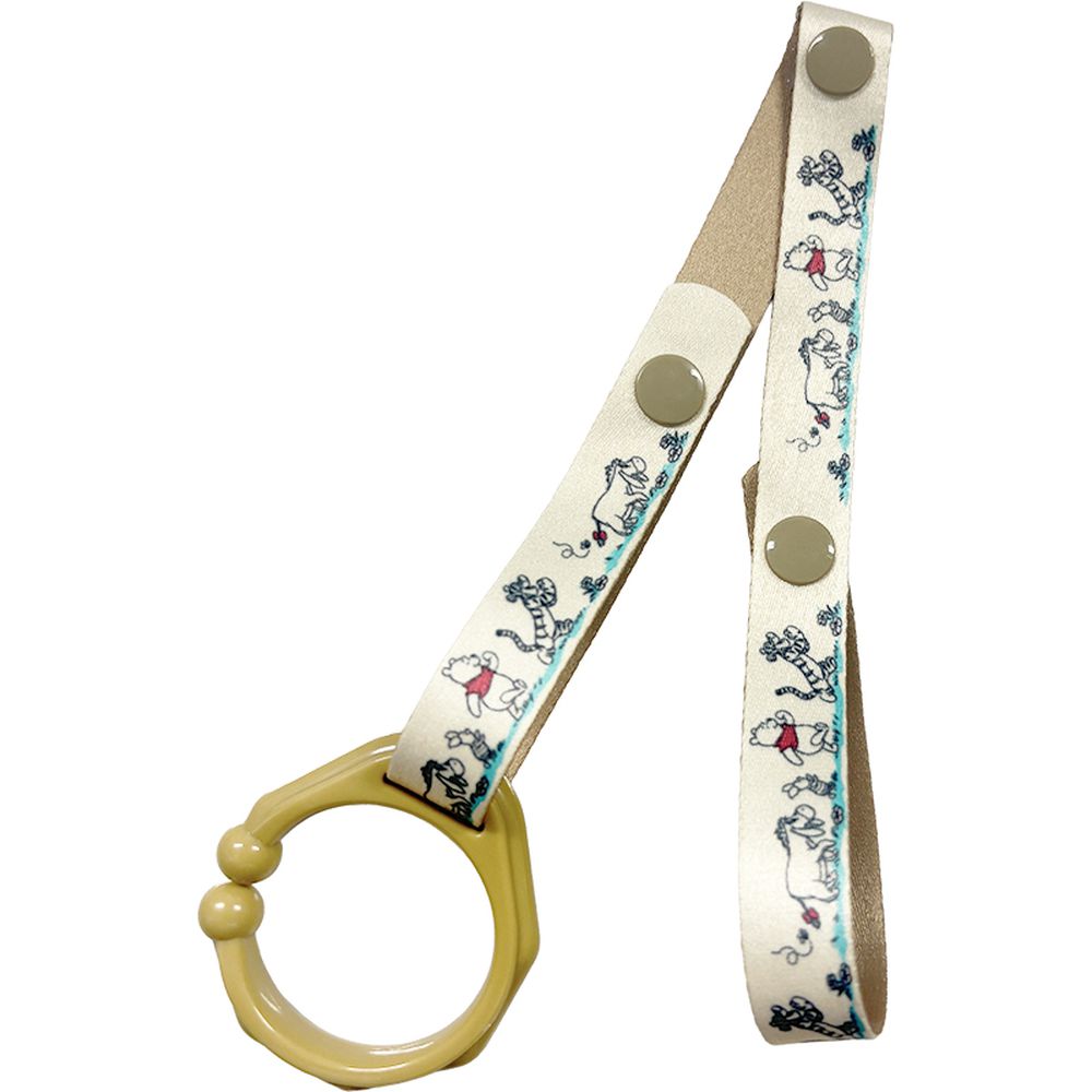 玩具防掉繩 C型扣環款-迪士尼-淺卡其色