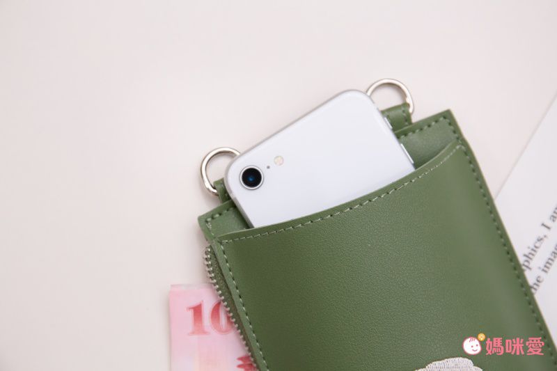 日本服飾代購 - 2way動物刺繡造型手機收納/隨身小零錢包-兔子-芥末黃 (17x11x2cm)