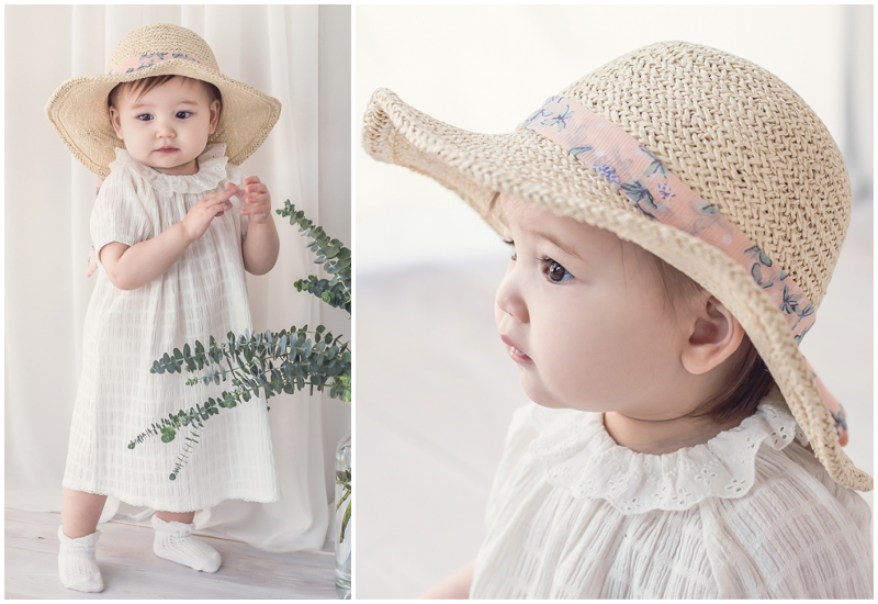 韓國 Happy Prince - 小花緞帶裝飾波浪草帽