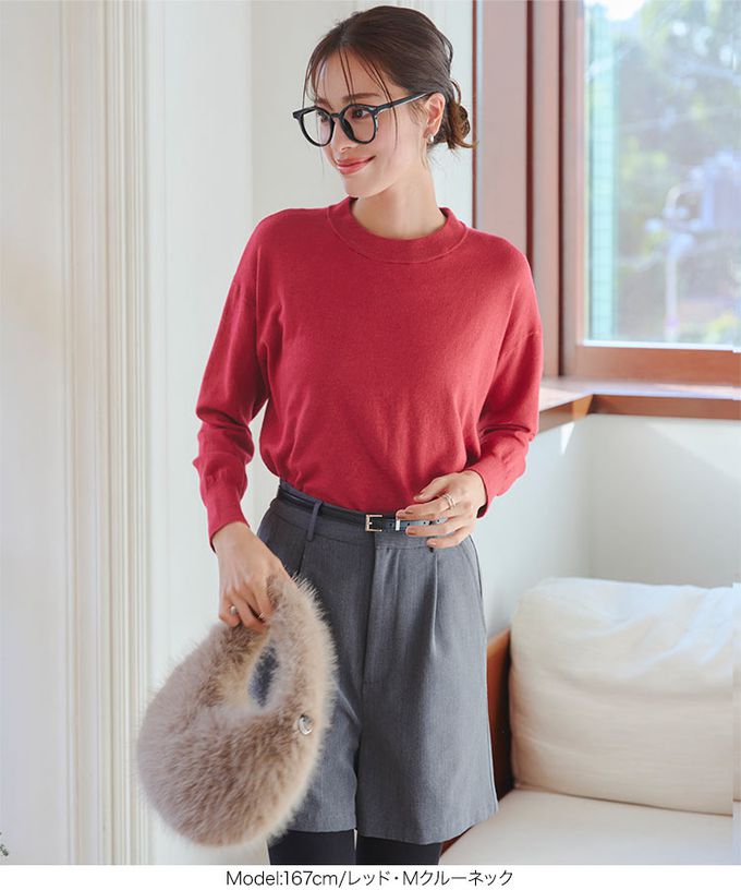 日本 Kobe Lettuce - 熱銷 可機洗柔軟針織上衣(可選領)-卡其