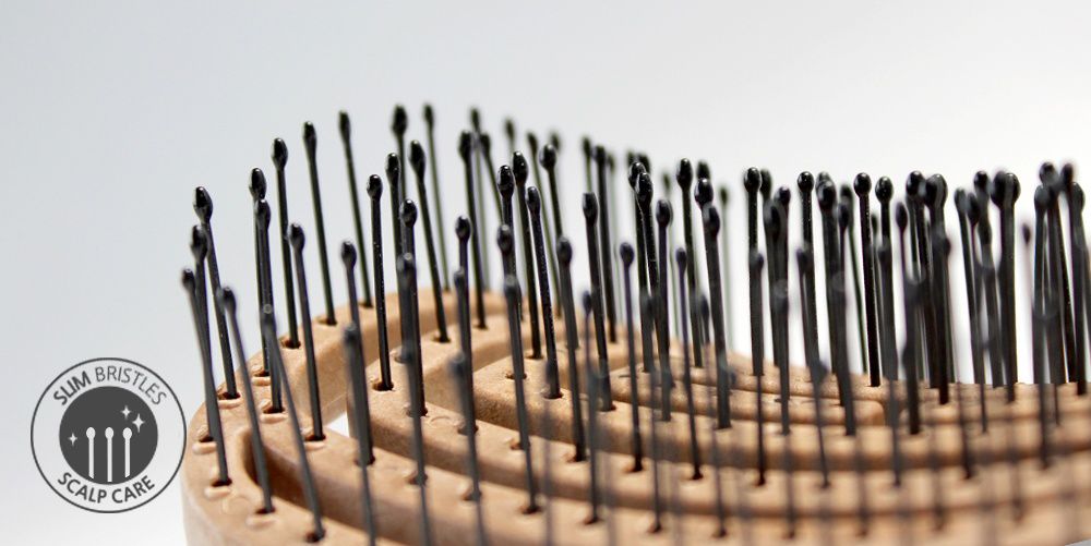 韓國 Yao - 鏤空頭皮按摩梳(兒童款)-泰迪熊-木紋色