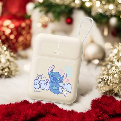 Disney 迪士尼 - 史迪奇 20W PD快充 雙線Q寶行動電源 10000mah-台灣公司貨