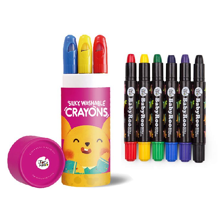 JarMelo 原創美玩 - 兒童絲滑蠟筆(6色)