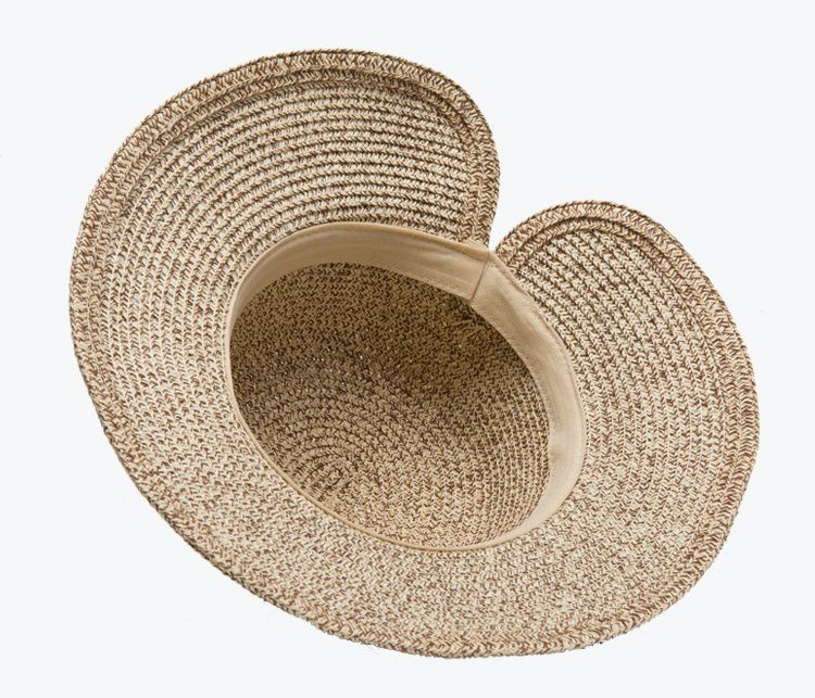 百搭漁夫蝴蝶結遮陽草帽-雙色粉紅 (58-60cm)