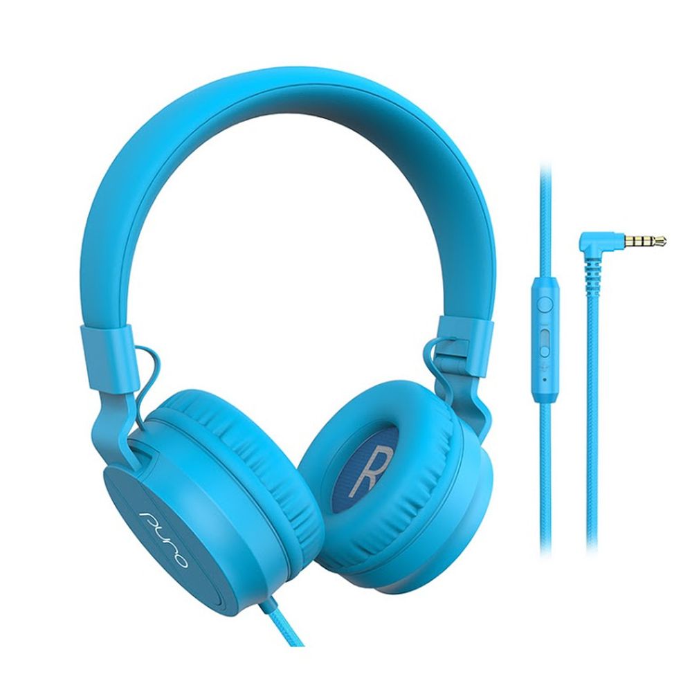 PURO SOUND LAB - PuroBasic 兒童耳機-附麥克風-藍色 (18 x 16.5 x 7.5 cm)
